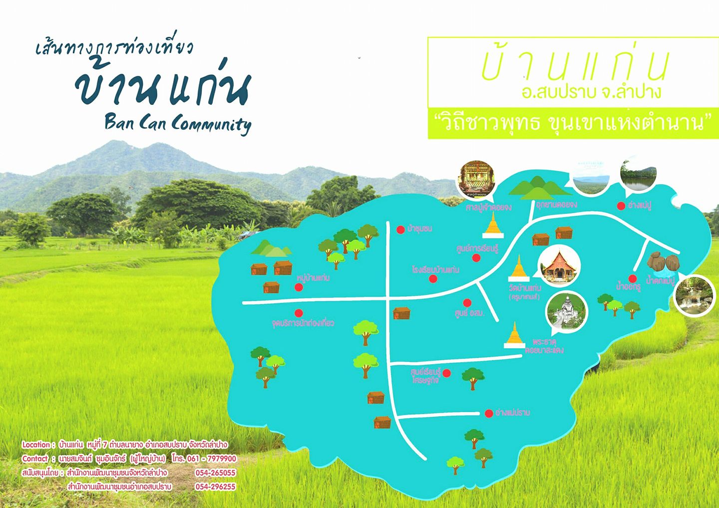 พช.สบปราบ ประชาสัมพันธ์ เส้นทางการท่องเที่ยวบ้านแก่น  