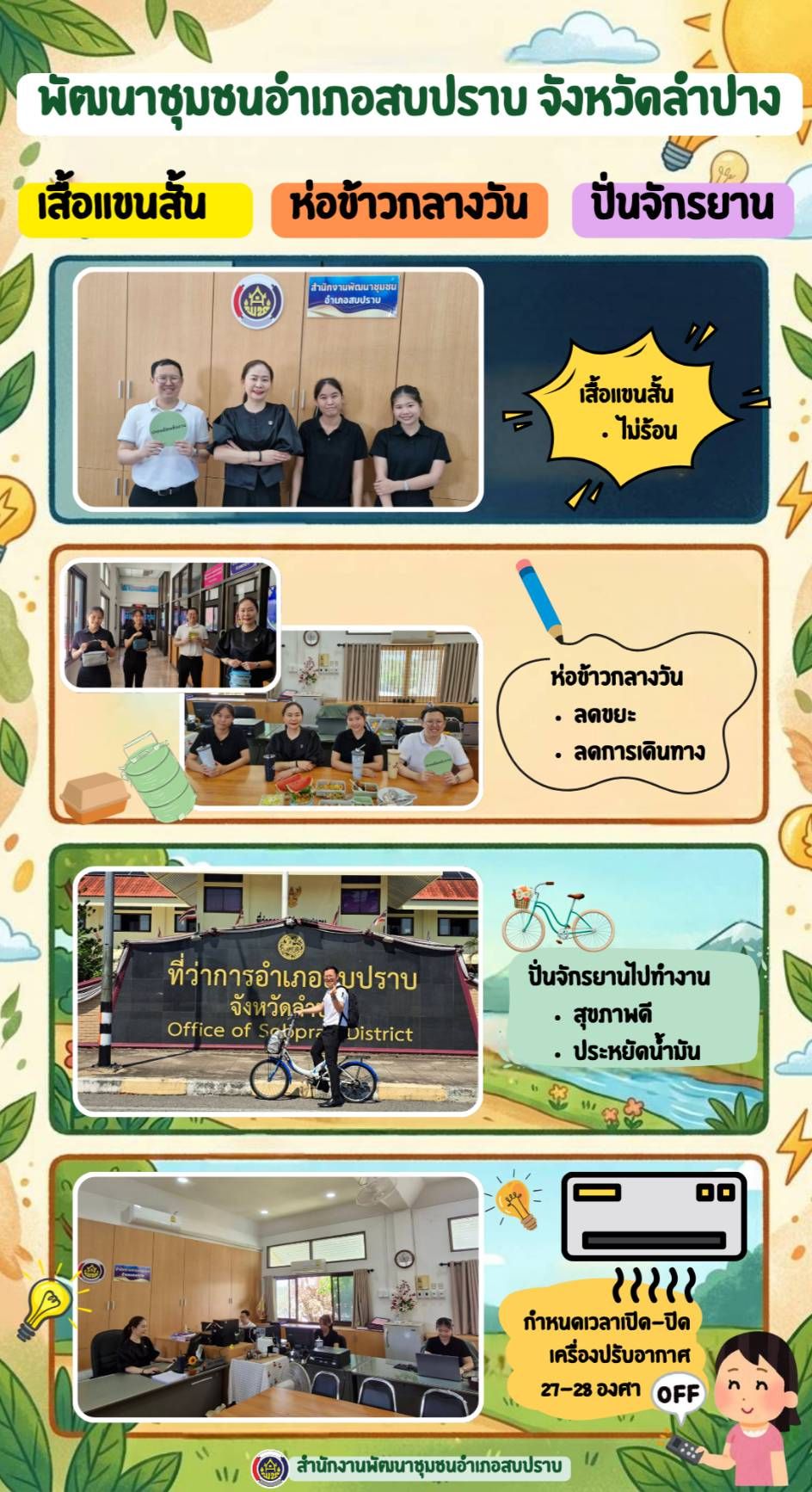 พช.สบปราบ :ขานรับนโยบายรัฐบาล เดินหน้าสนับสนุน มาตรการประหยัดพลังงานของรัฐบาล ทำทันที!