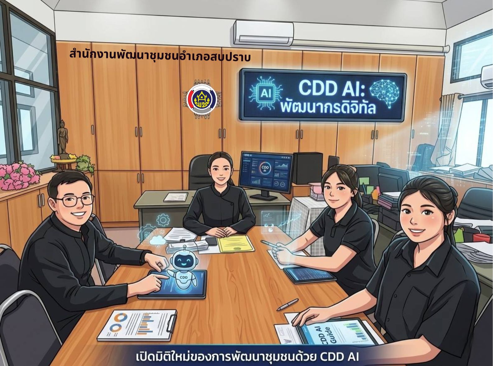 พช.สบปราบ : ประชาสัมพันธ์ระบบ CDD AI ผู้ช่วยพัฒนากร บริการอัจฉริยะ เพื่อการพัฒนาชุมชน